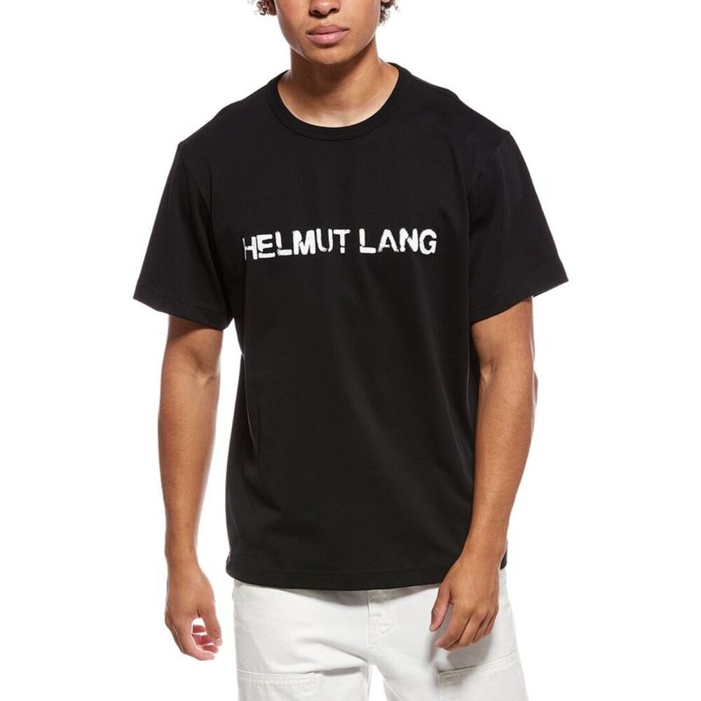 Helmut Lang Mens  Stencil T-Shirt, Black